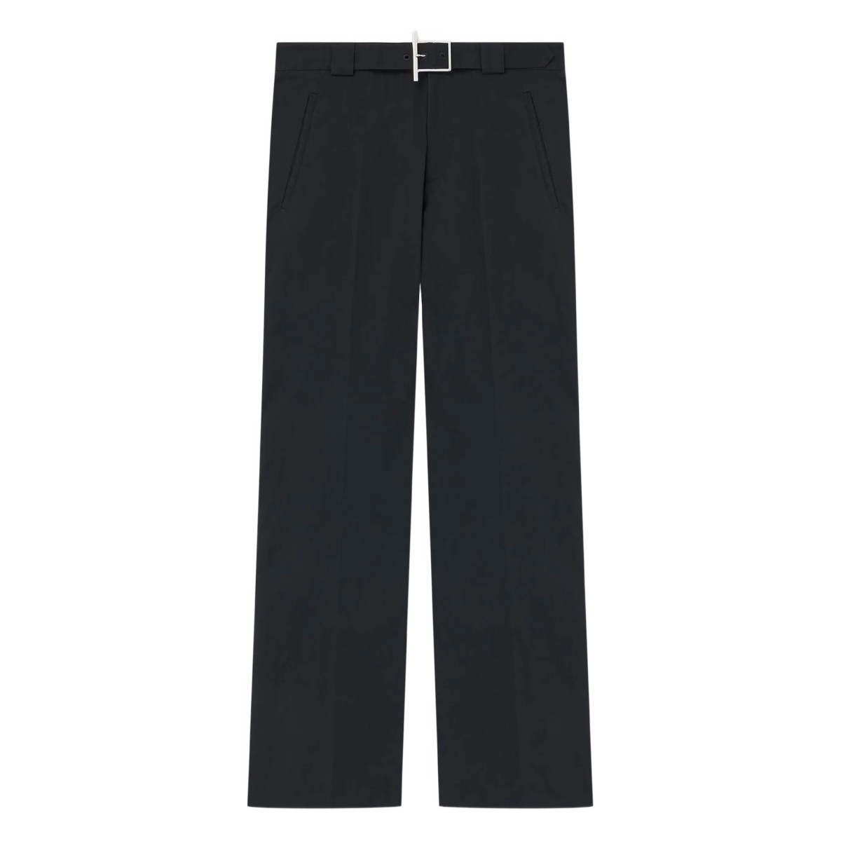 buckle-fastening trousers