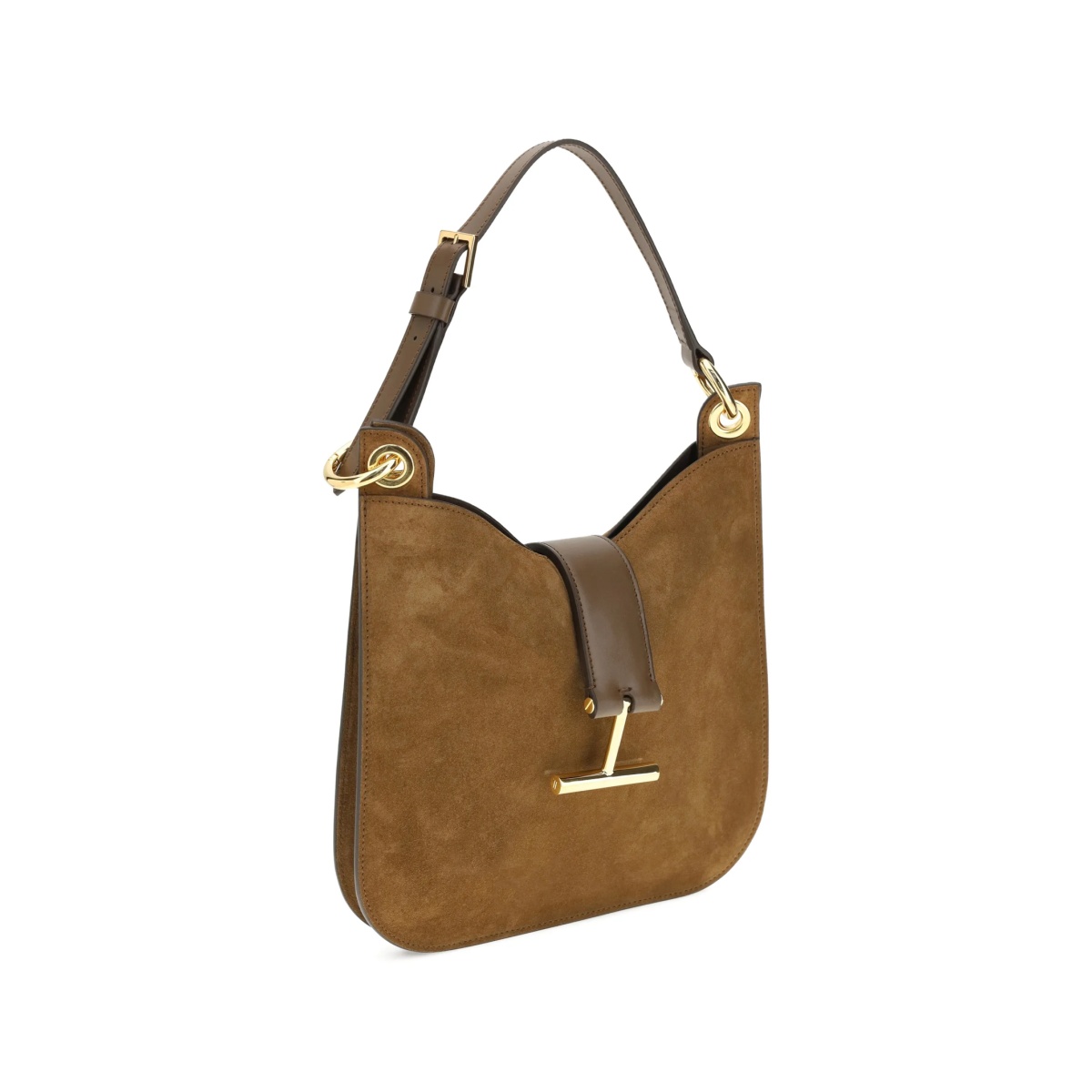 buckle smooth calf suede shoulder bag - Img 3