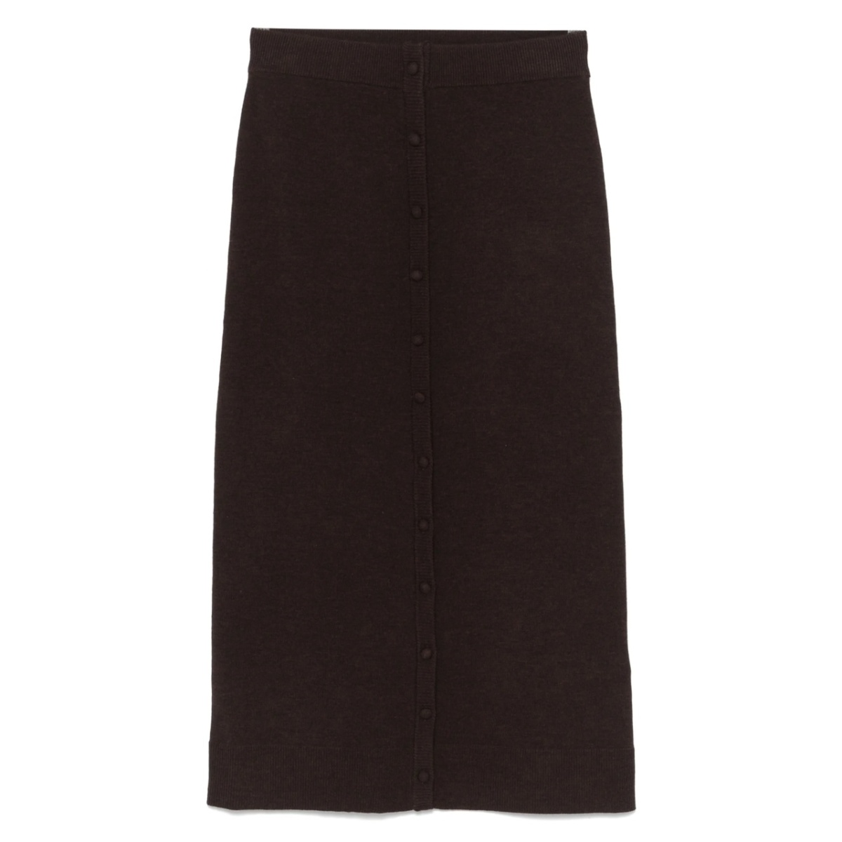 button-detail midi skirt