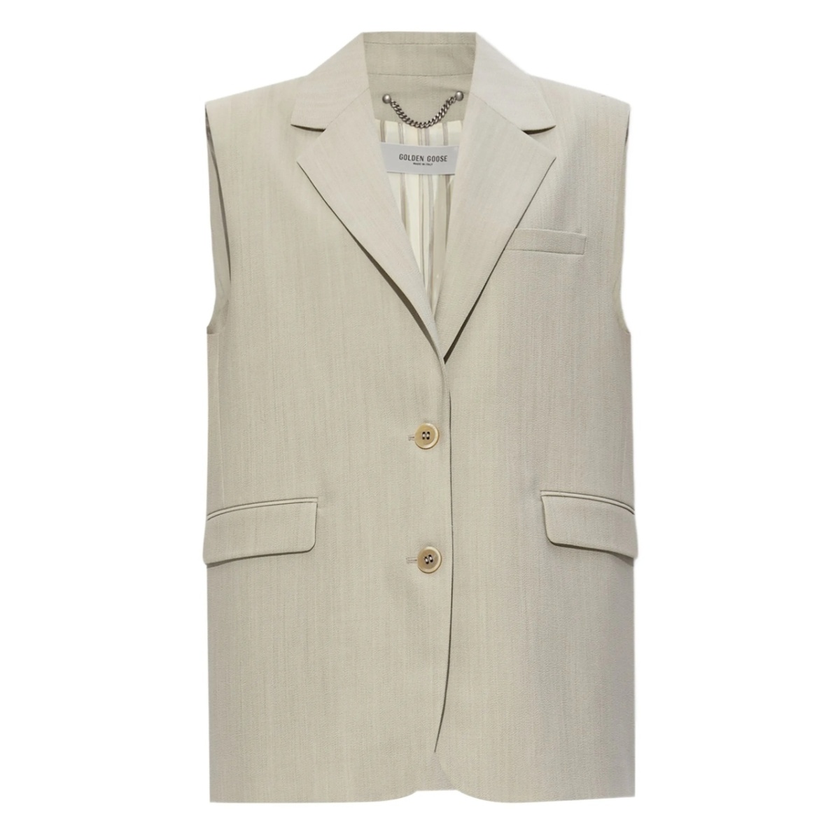 button-down gilet
