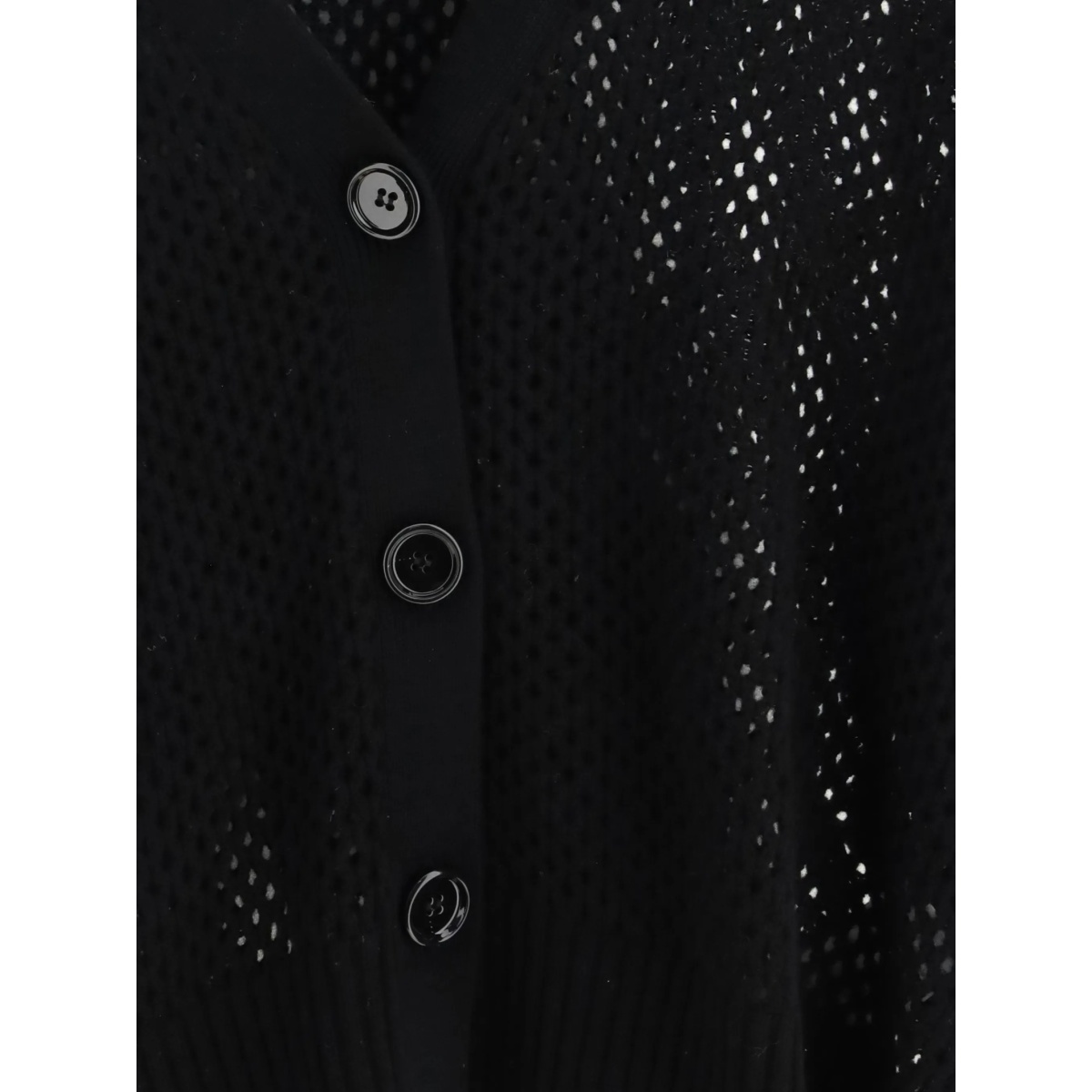 button mesh V-neck cardigan - Img 3