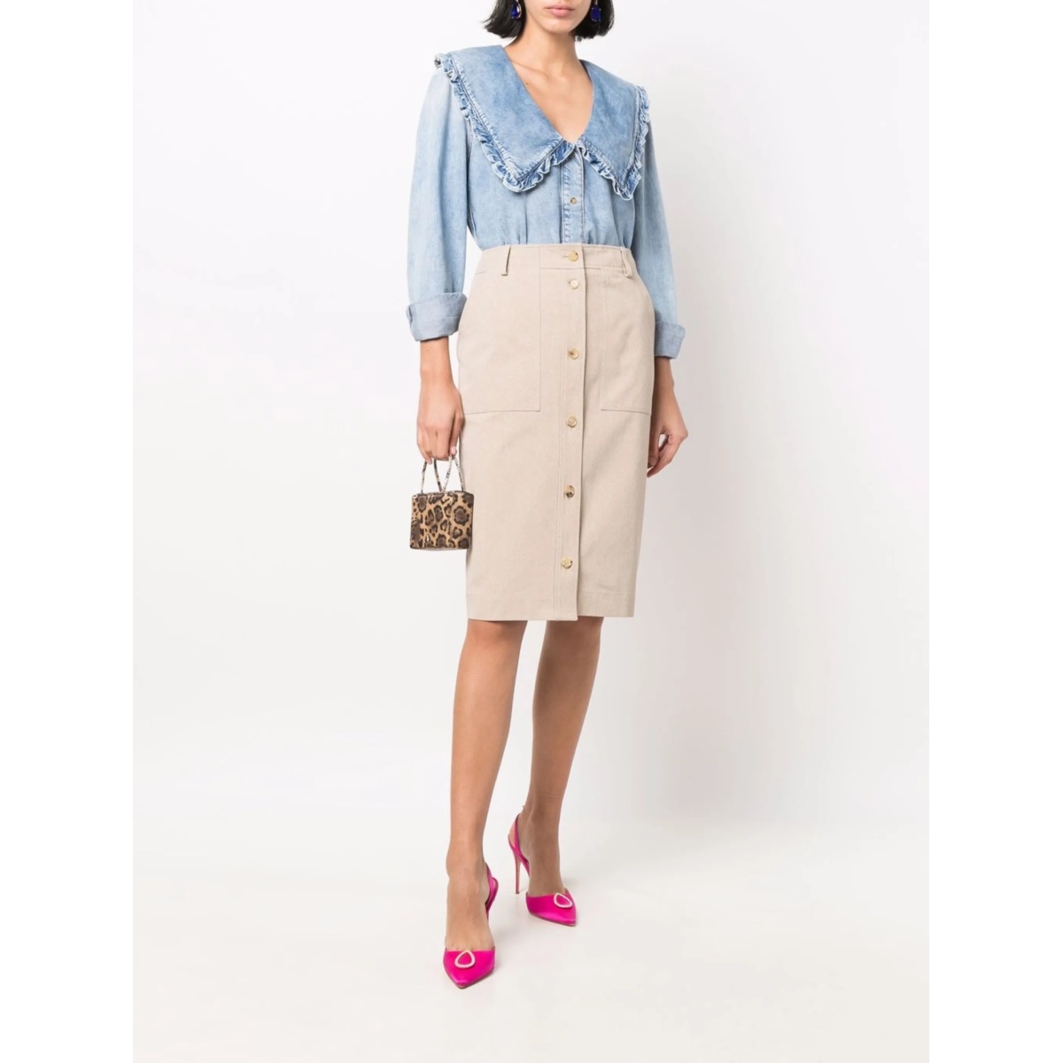 button-up midi skirt - Img 2