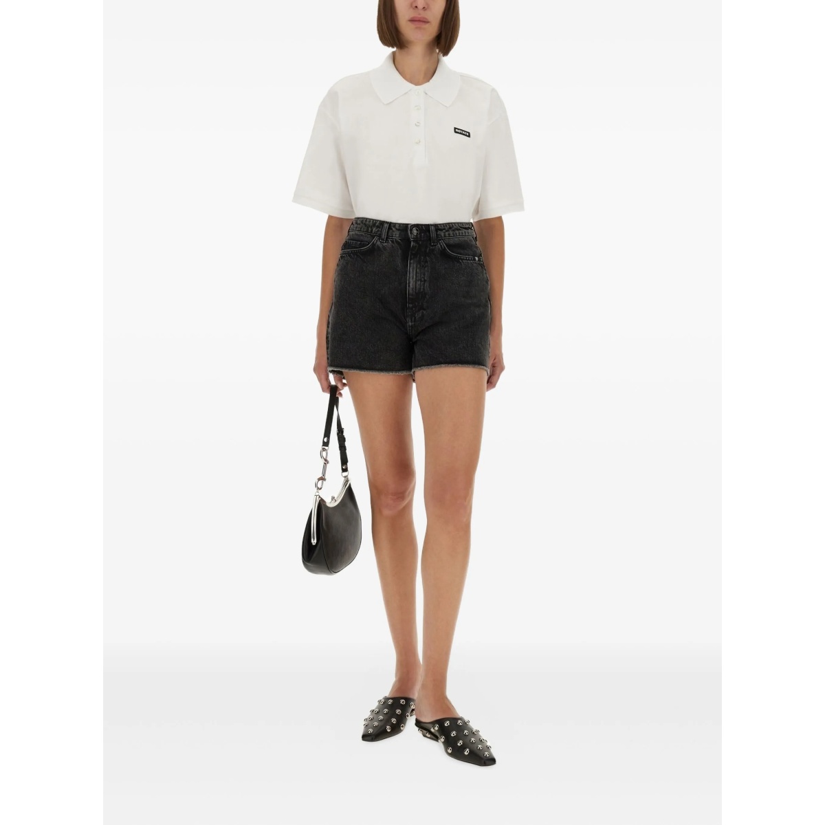 buttoned logo-detail polo shirt - Img 2