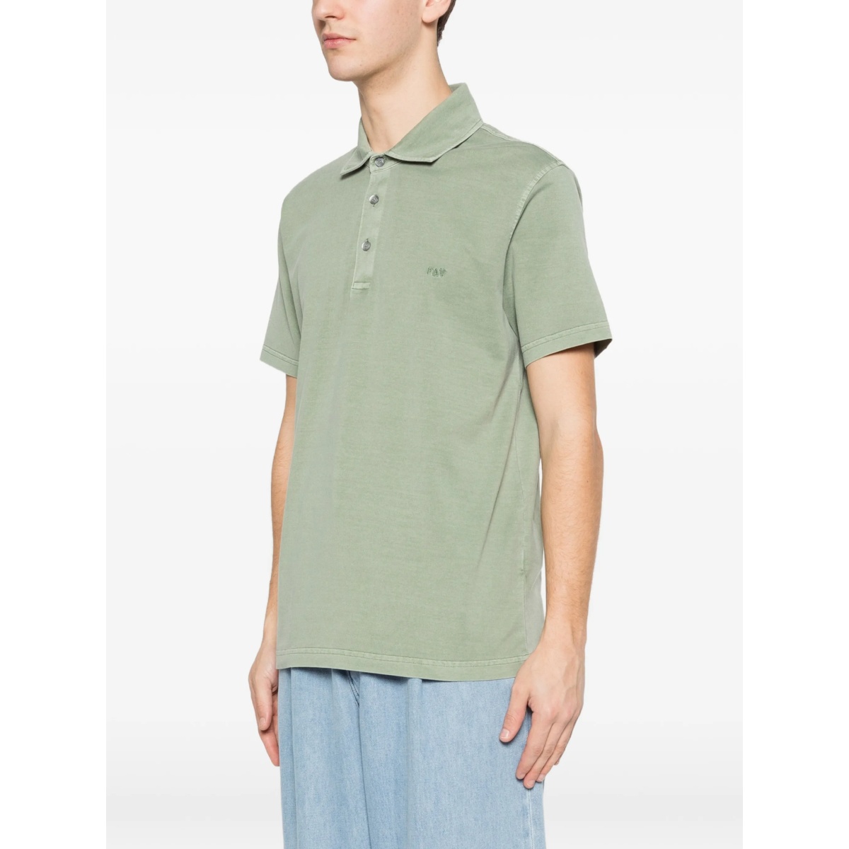 buttoned short-sleeve polo shirt - Img 3