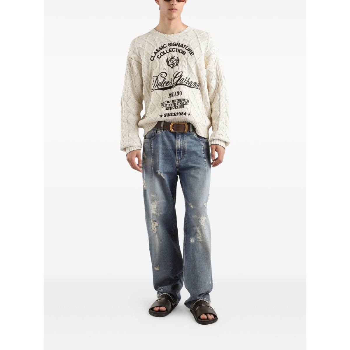 cable-knit logo sweater - Img 2
