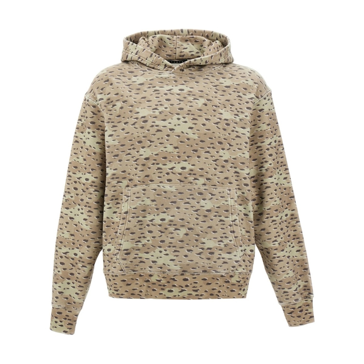 camo leopard-print hoodie