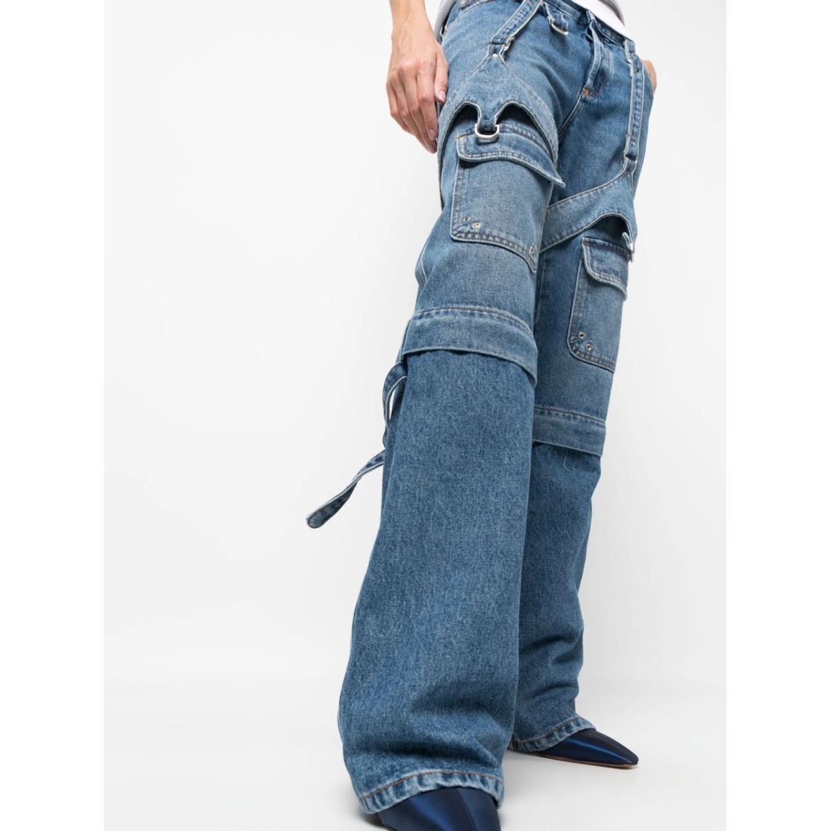 Cargo Zip straight-leg jeans - Img 5
