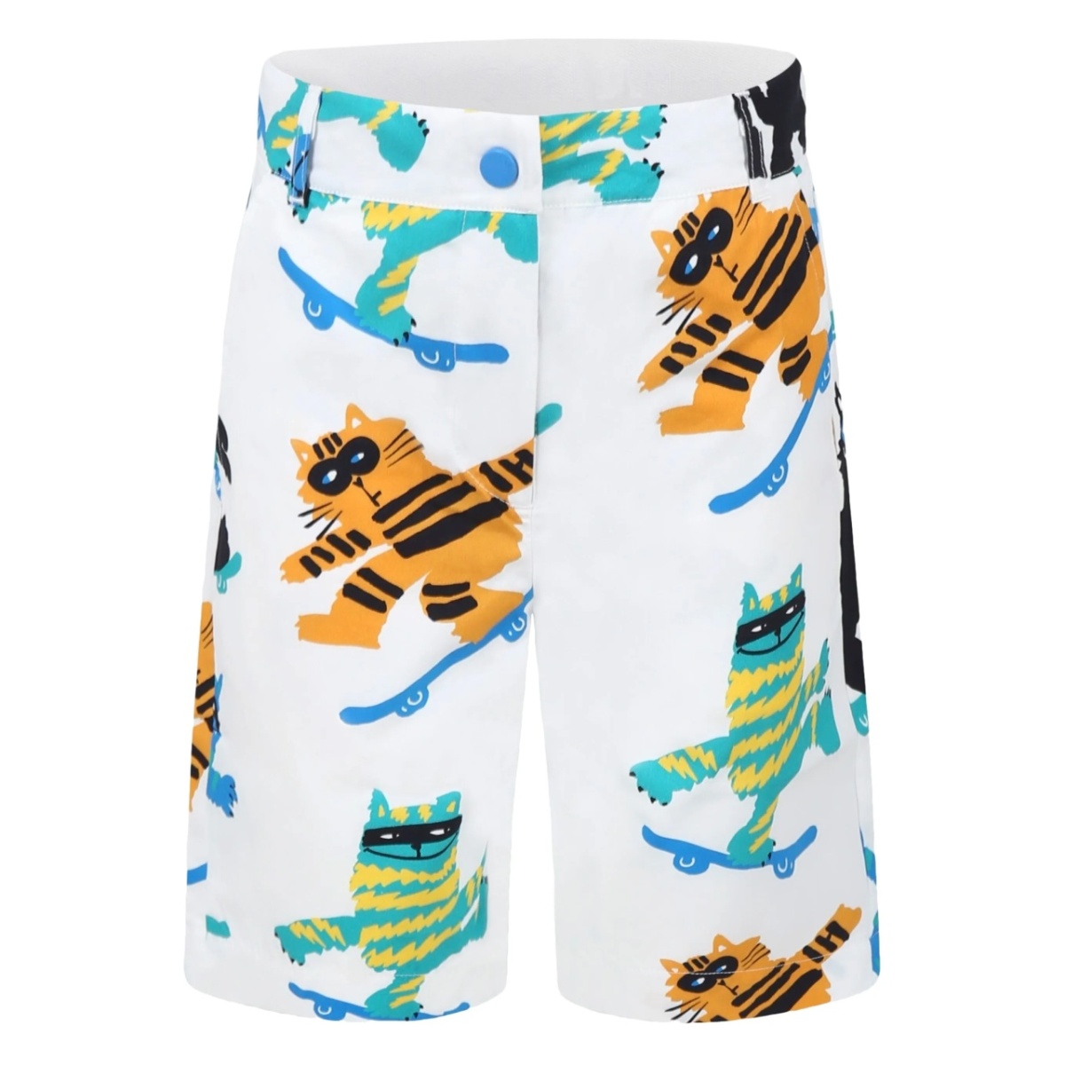 cat-print shorts