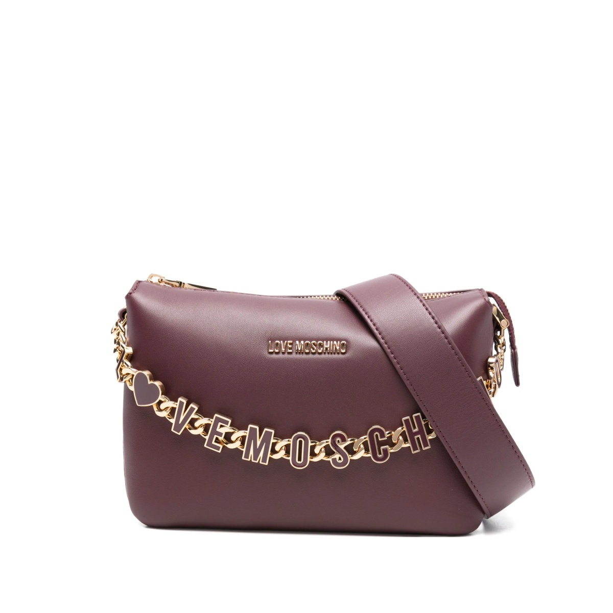 chain-embellished cross body bag