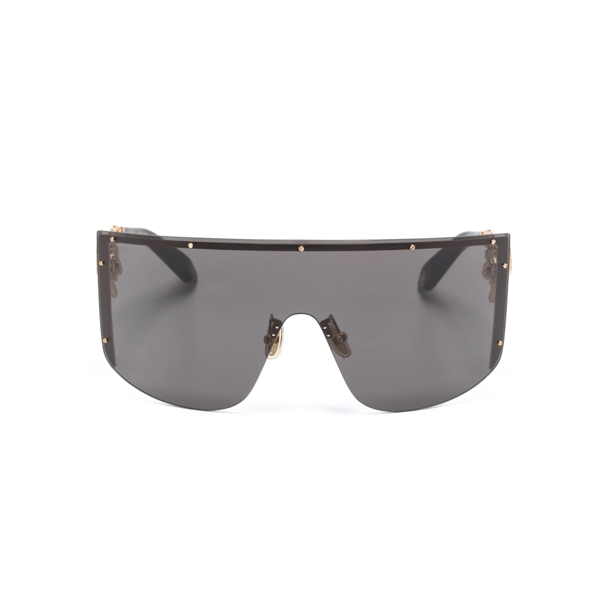 chain-embellished shield sunglasses