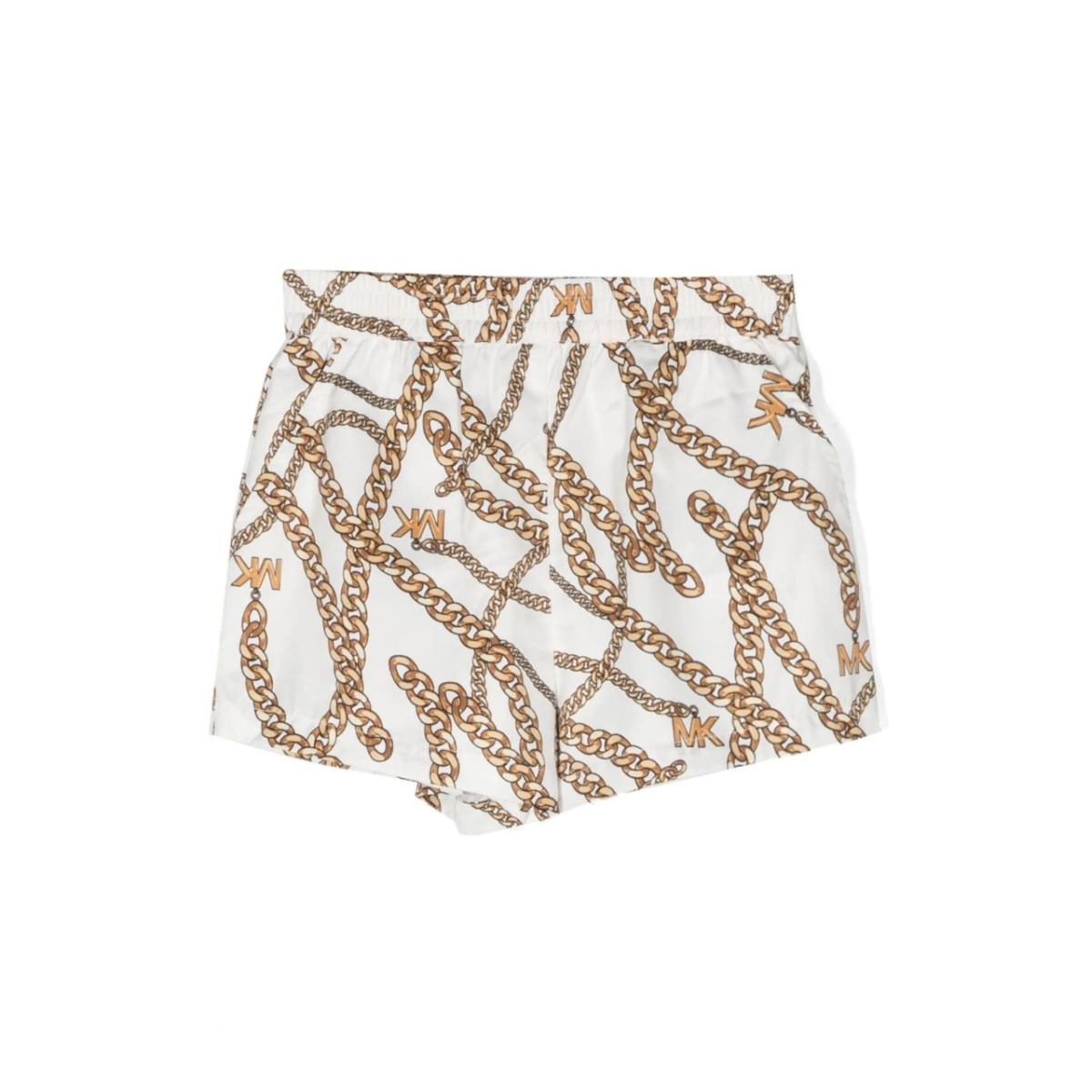 chain link-print shorts
