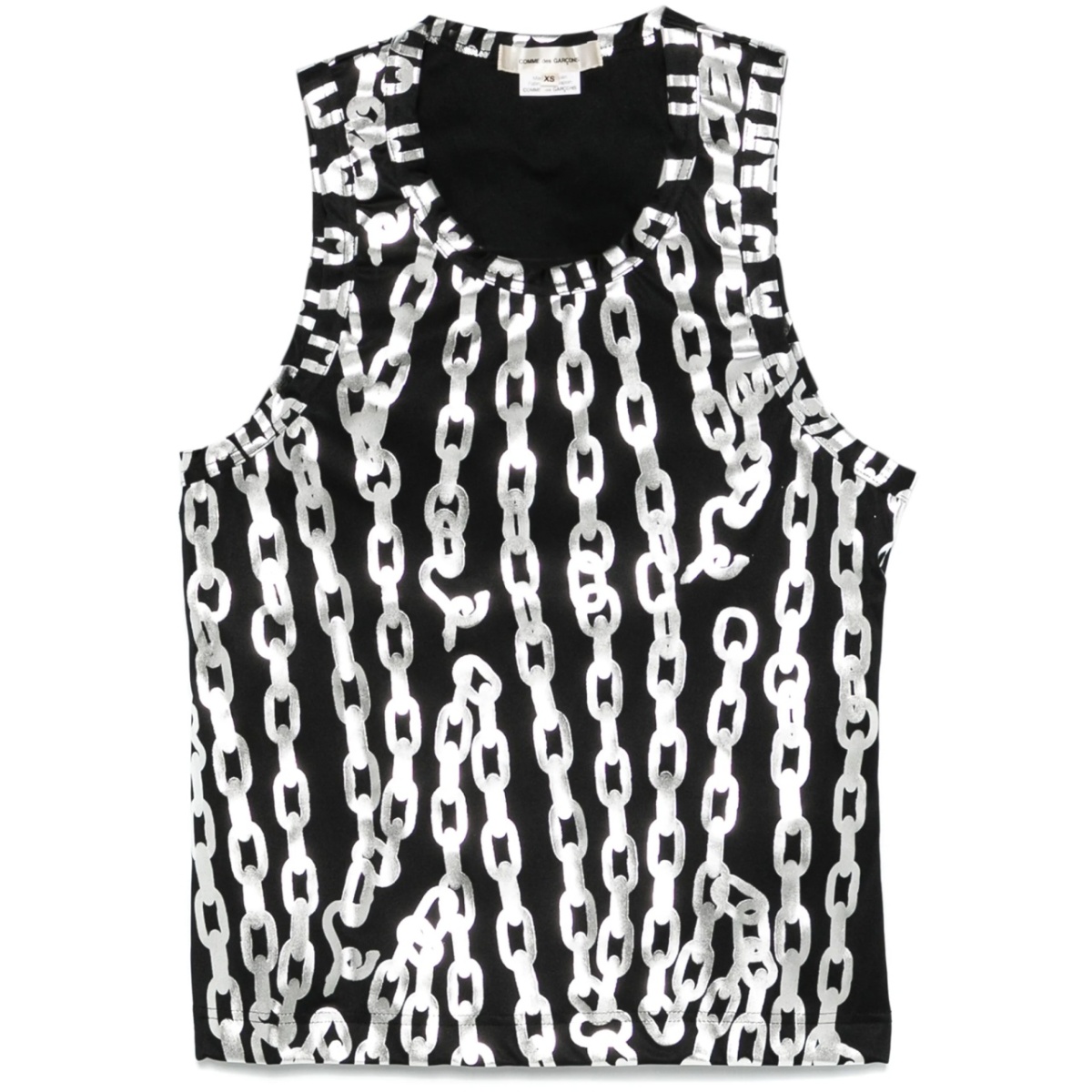 chain-link print tank top
