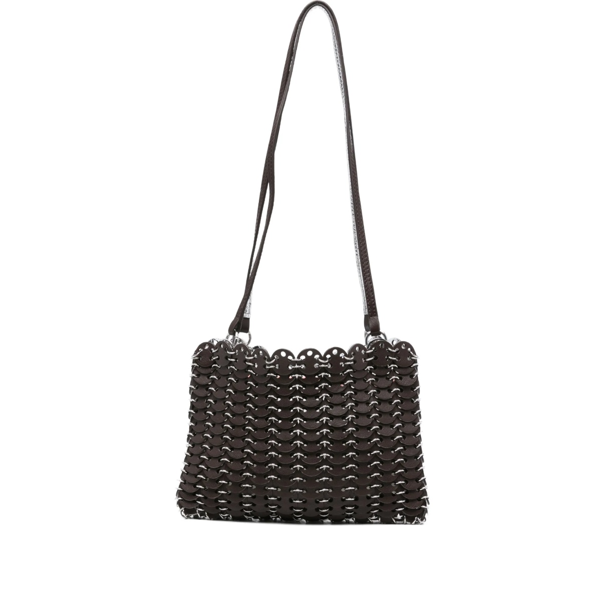 chain-link scalloped cross body bag