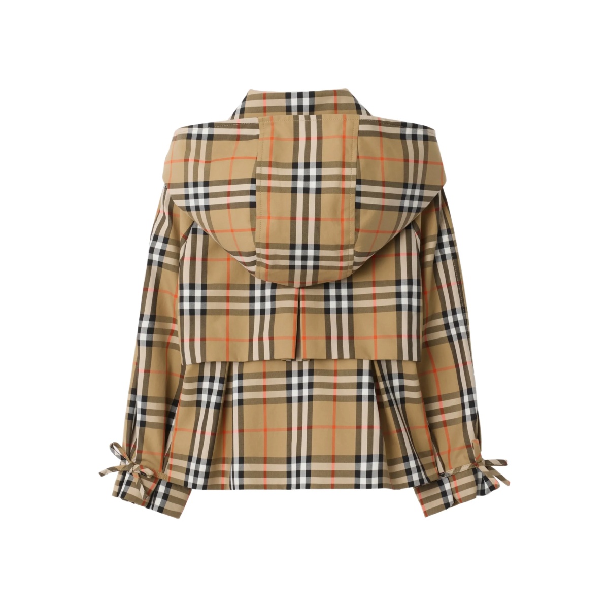 check hooded trench jacket - Img 2