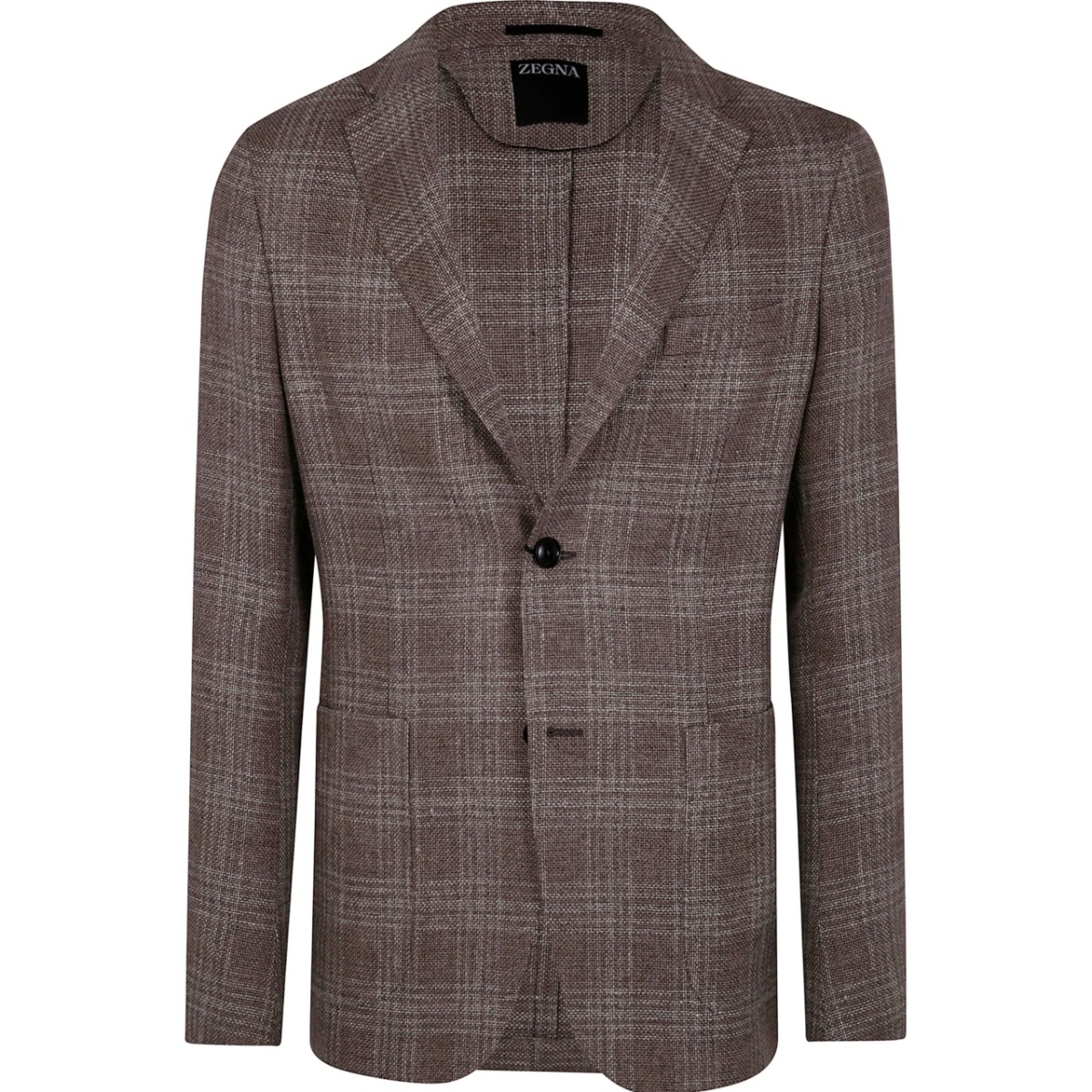 check-pattern blazer