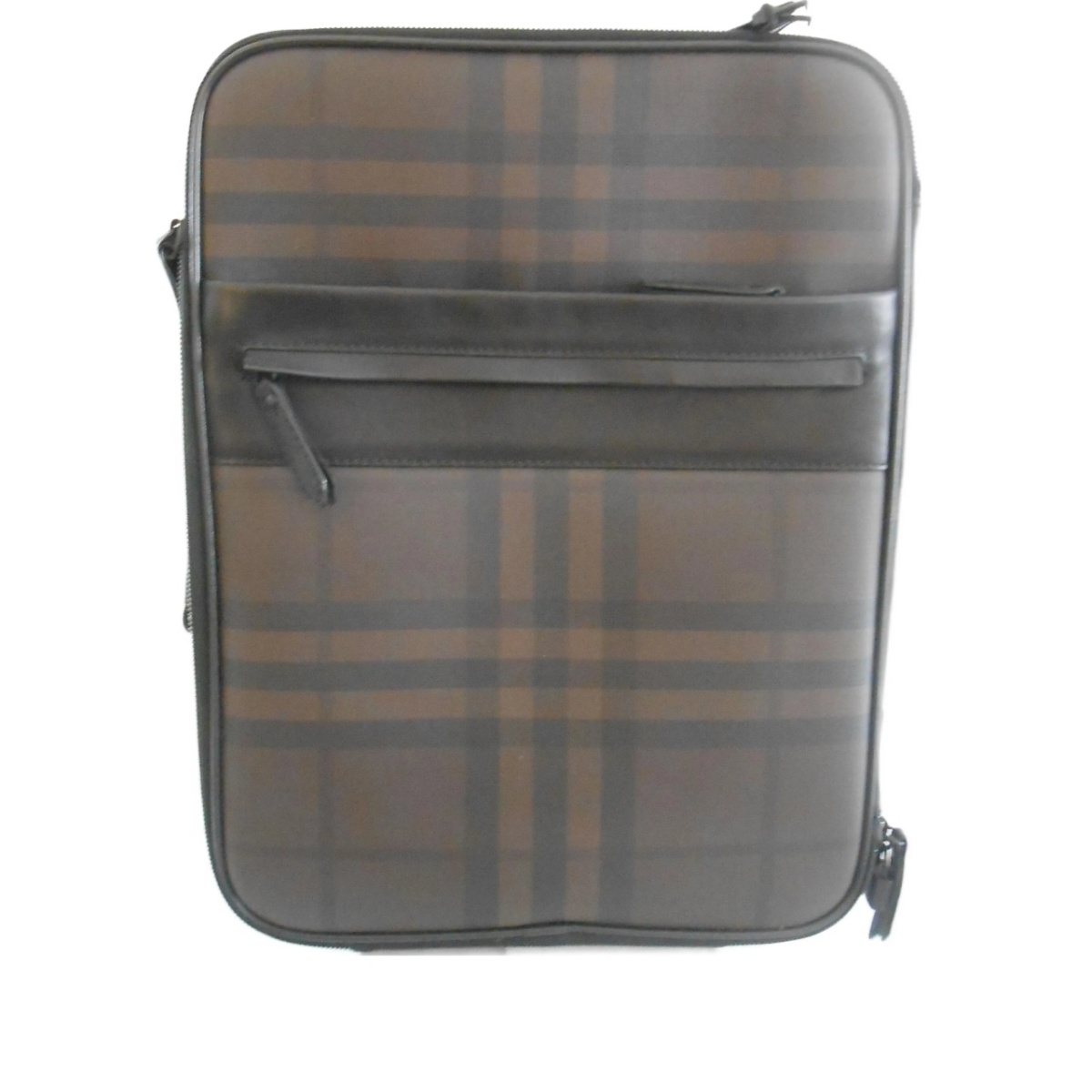 check-pattern hard-case trolley