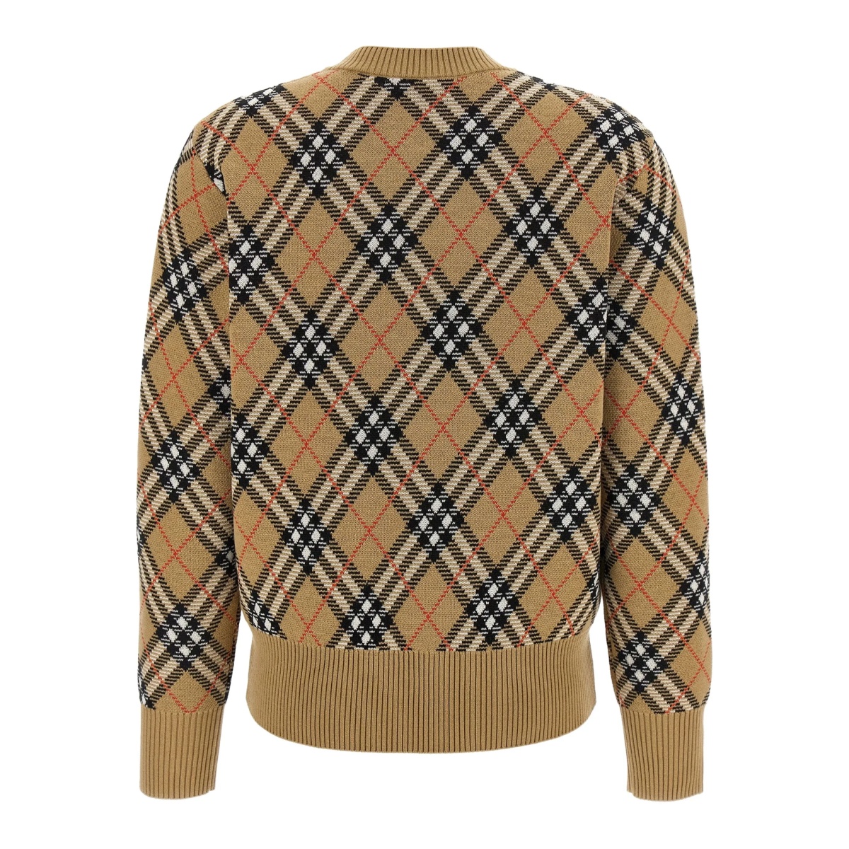 check-pattern wool sweater - Img 2