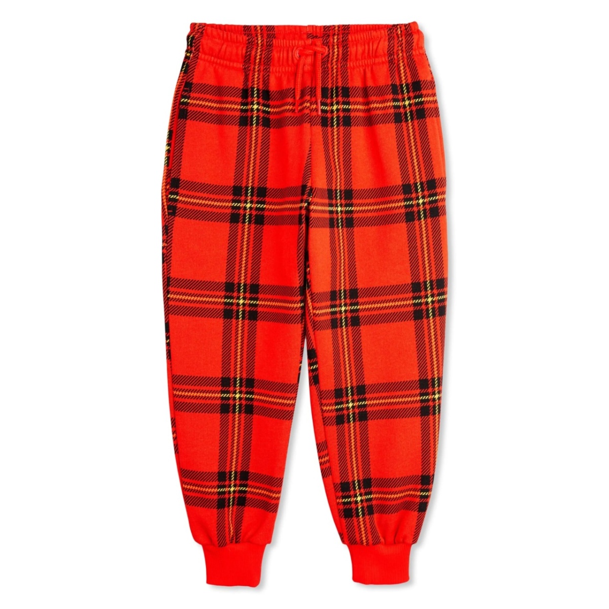 check-print sweatpants