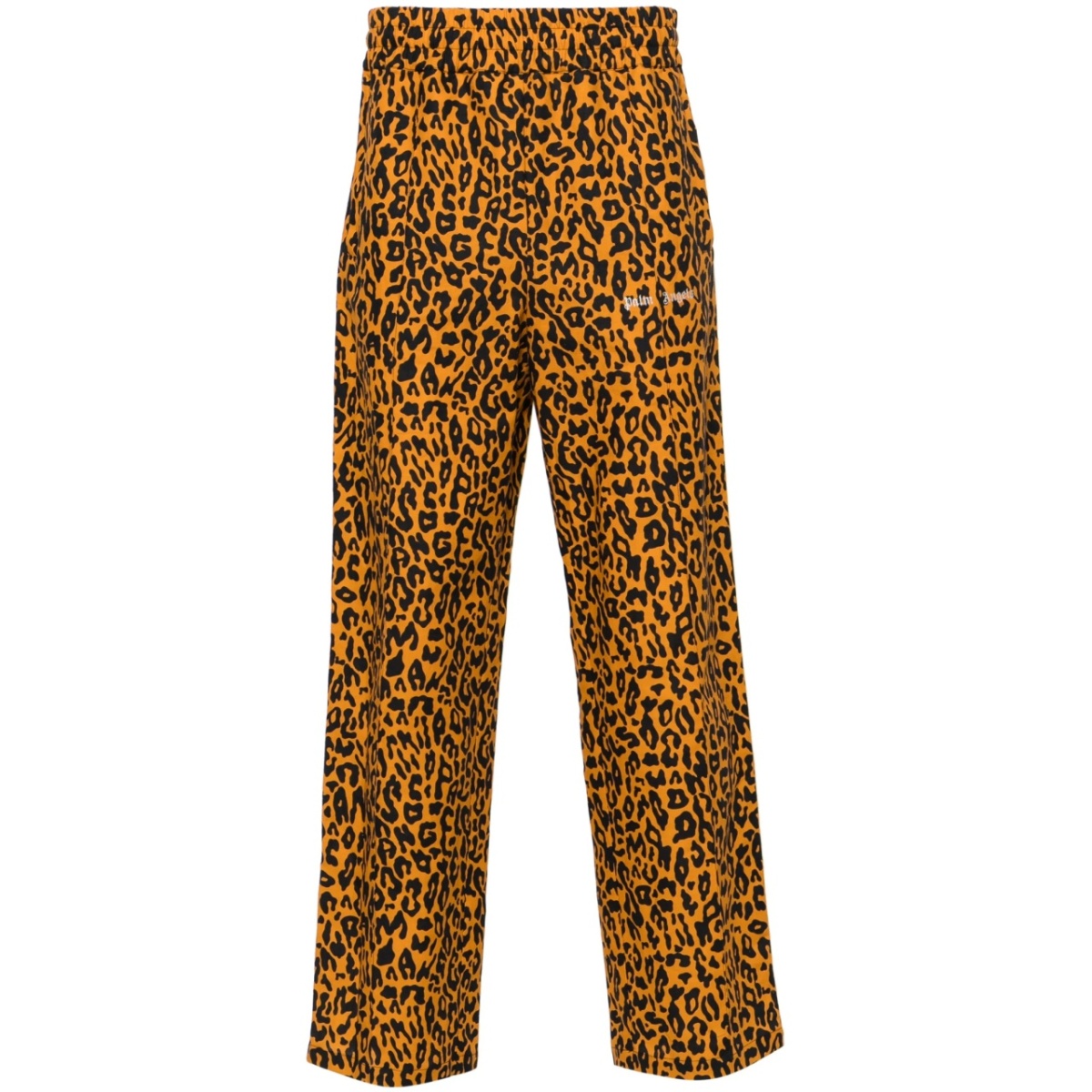 cheetah-print track pants