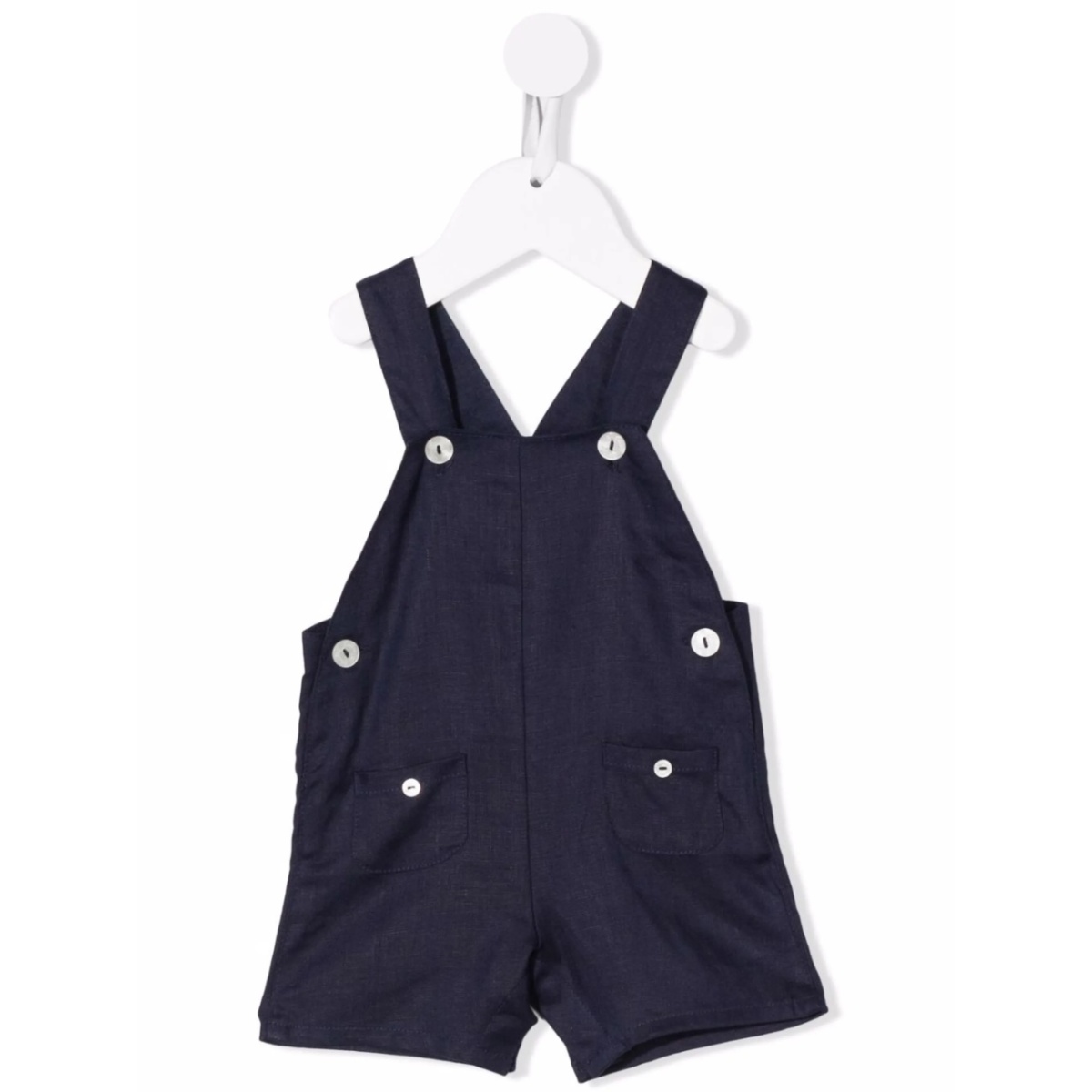 chenille-texture dungarees