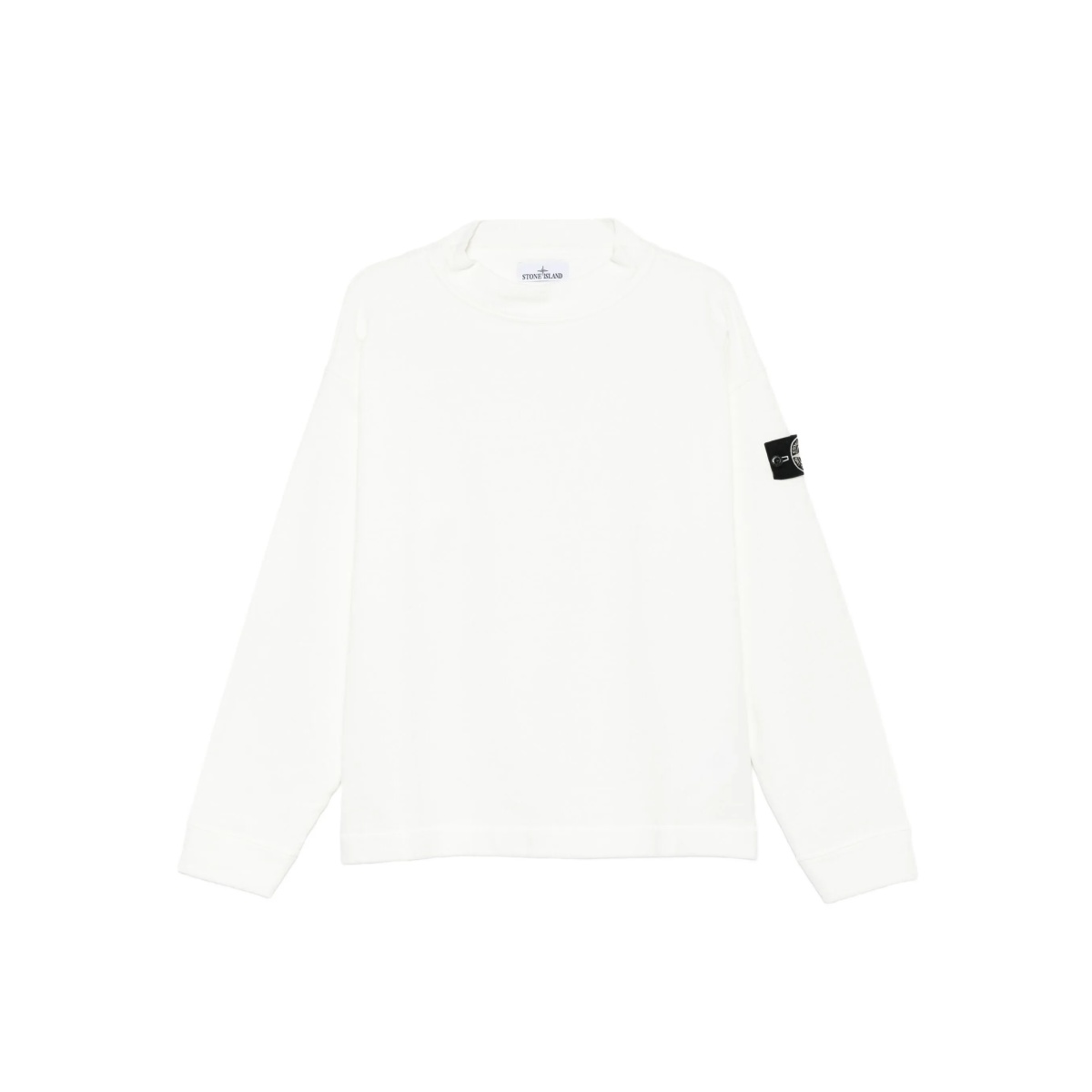 Compass-badge cotton sweater