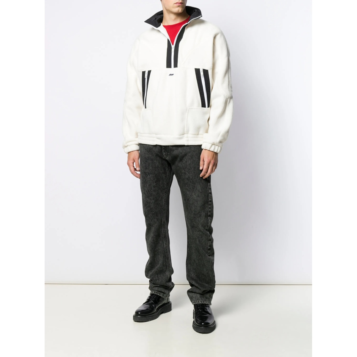 contrast stripe sweatshirt - Img 2