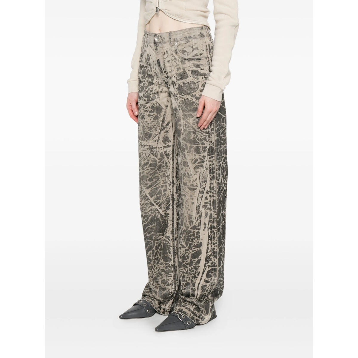 crackle-print jeans - Img 3