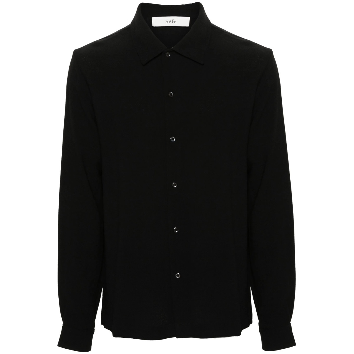 crepe long-sleeved shirt