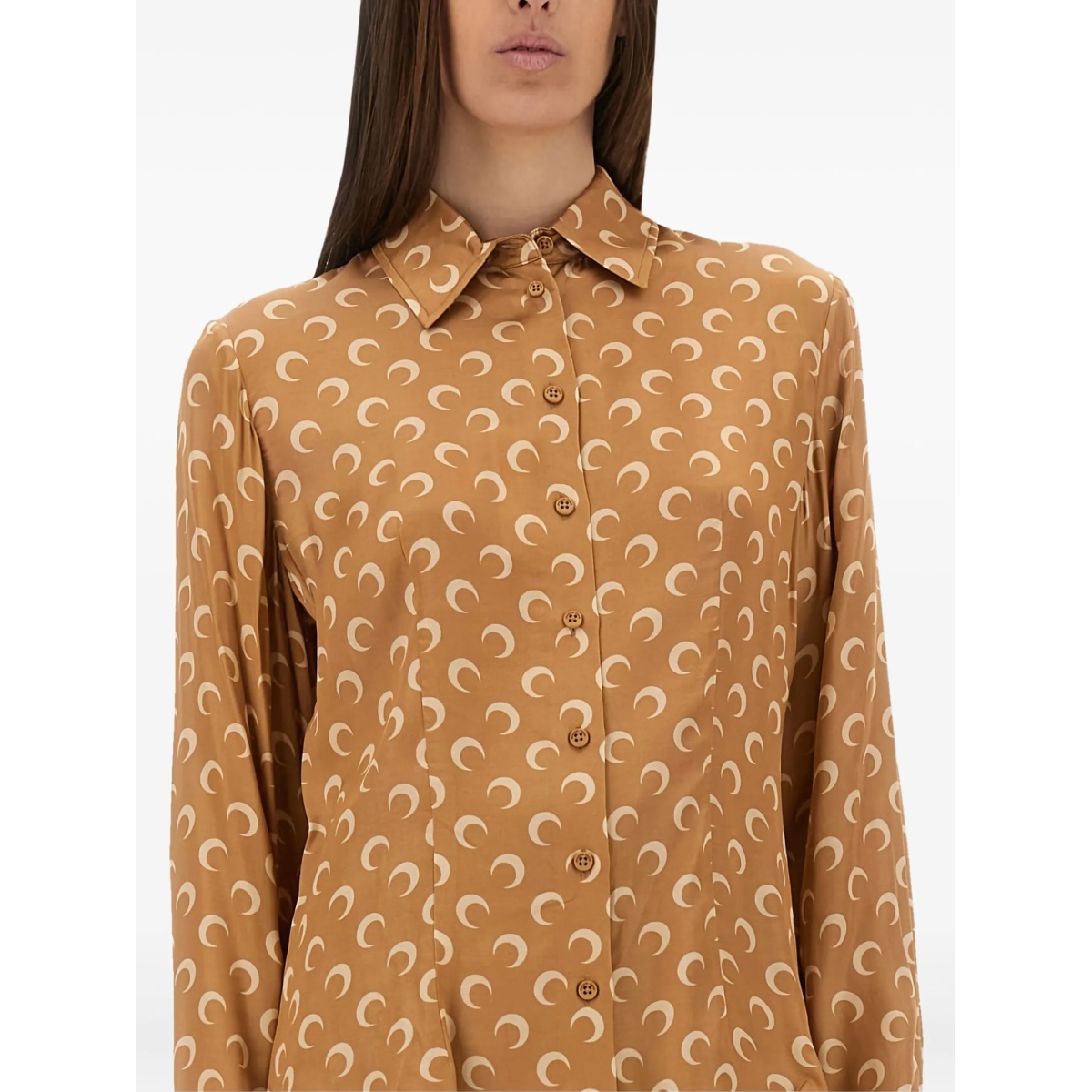crescent moon-print shirt - Img 4
