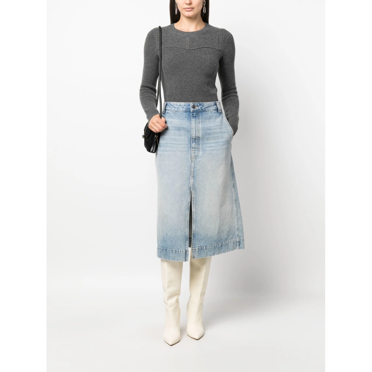 crew-neck ribbed jumper - Img 2
