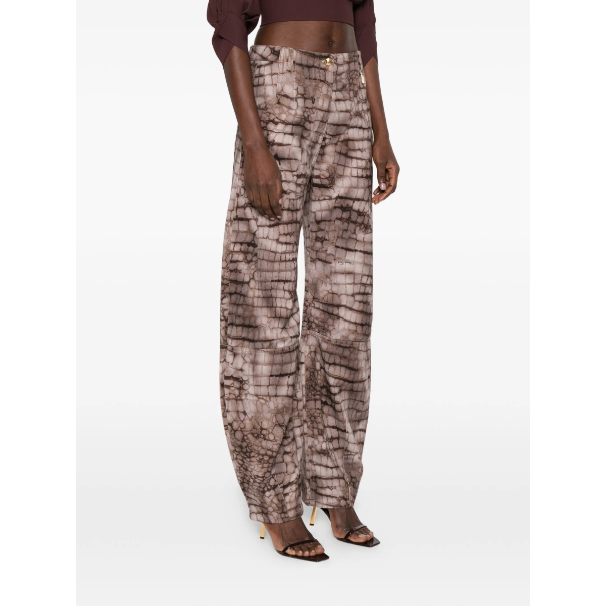 crocodile-effect jeans - Img 3