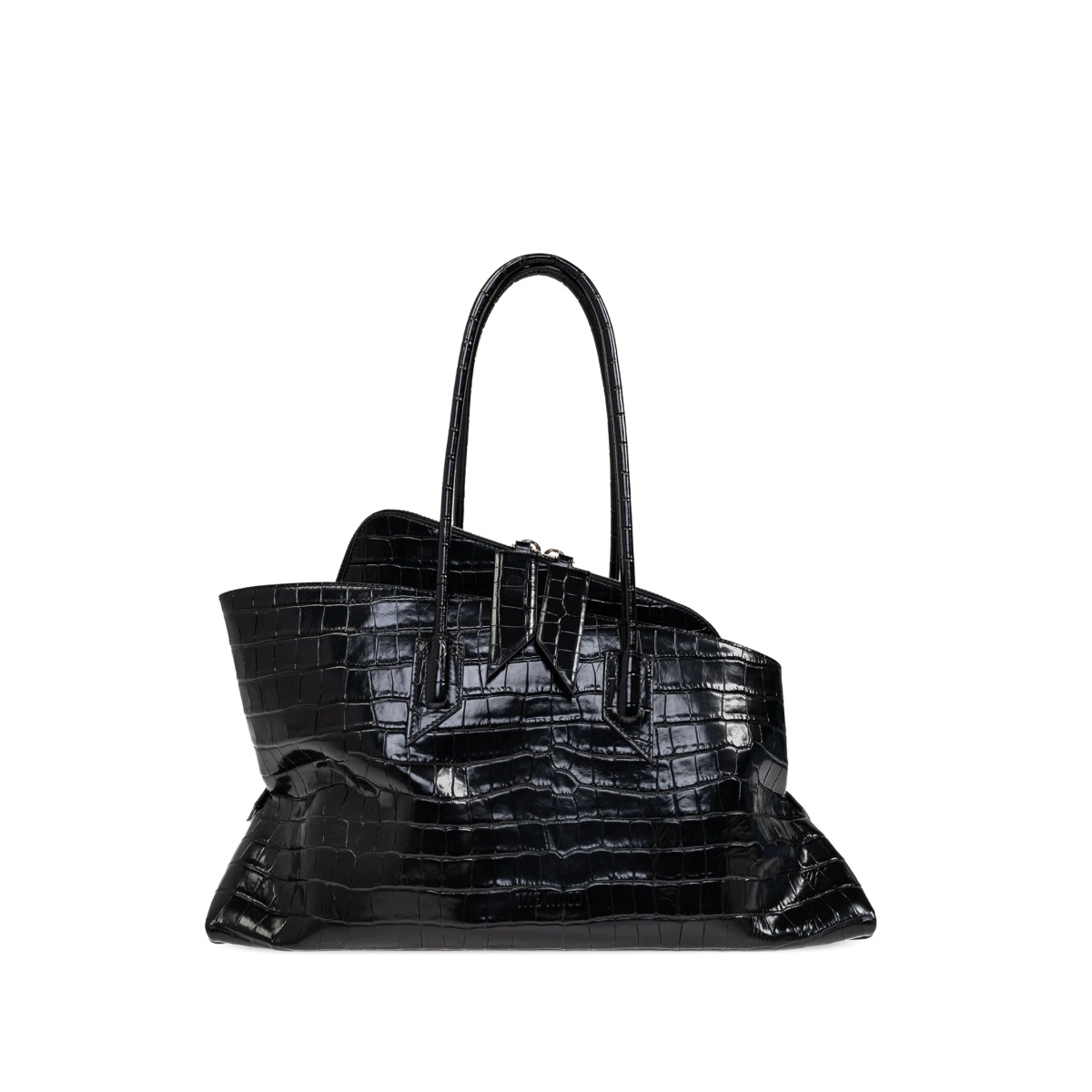 crocodile-effect tote bag