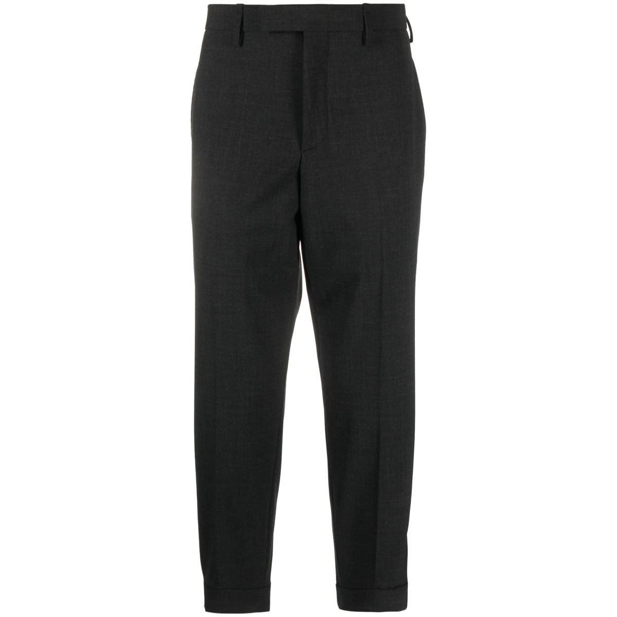 cropped gabardine tapered trousers