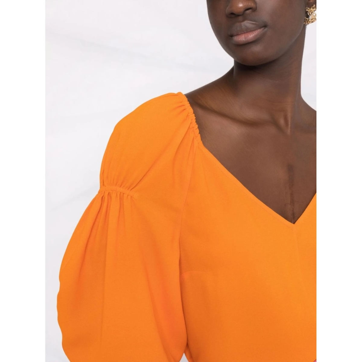 cropped puff-sleeve blouse - Img 5