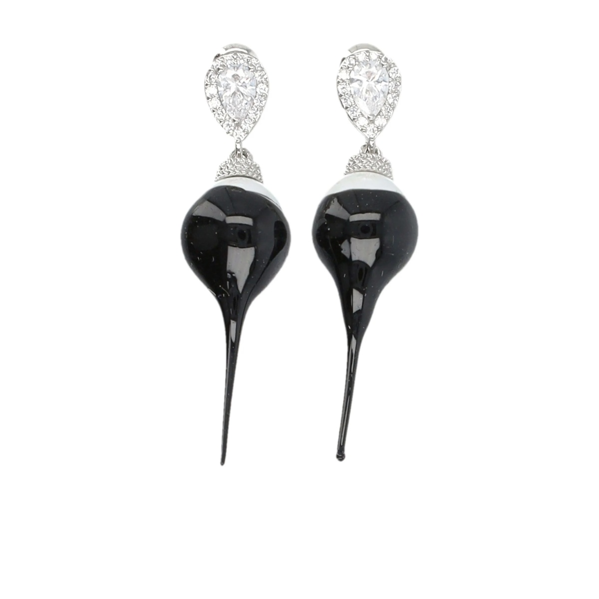 crystal-embellished drop earrings