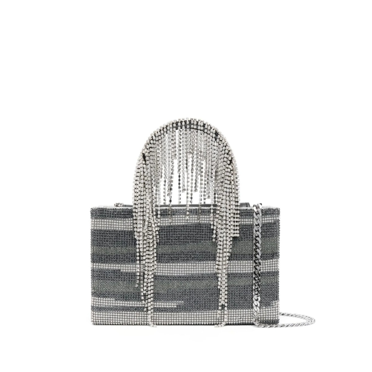 crystal-embellished fringe tote bag