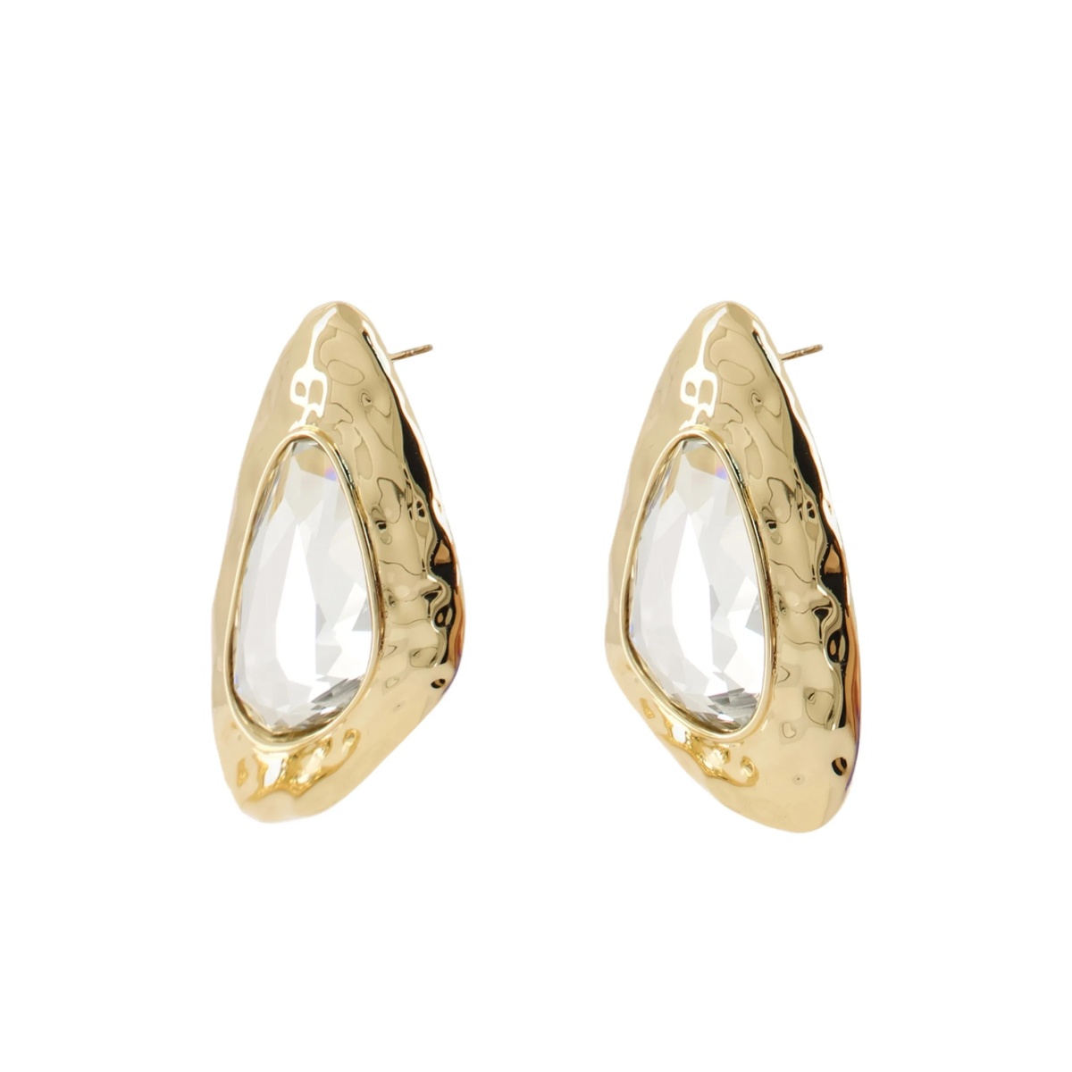crystal-embellished hammered earrings - Img 2