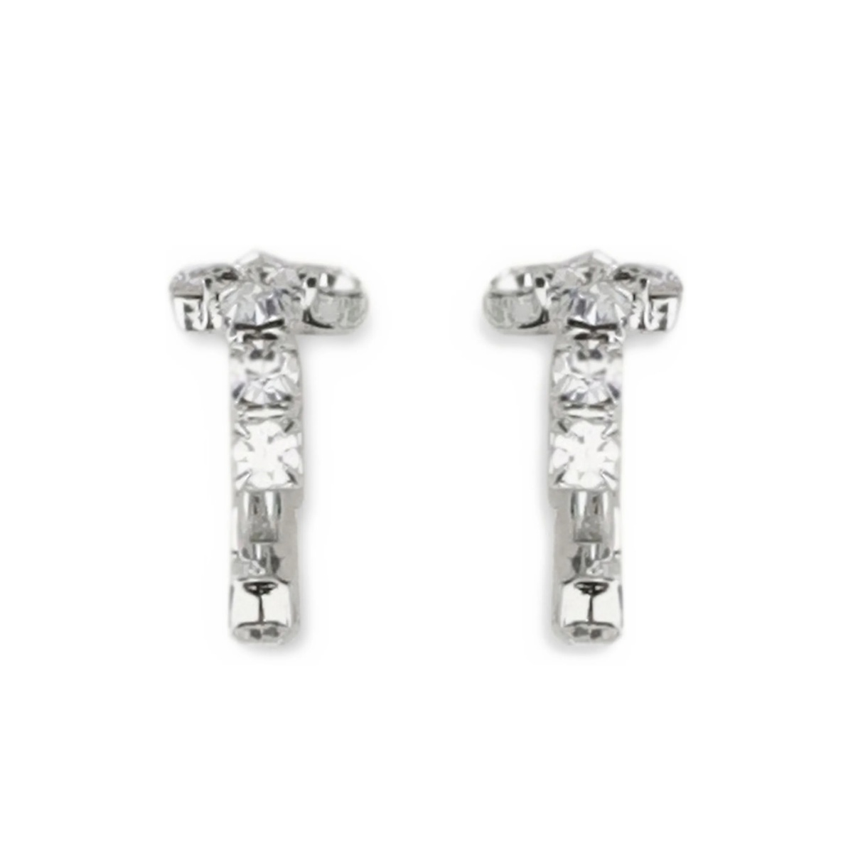 crystal-embellished huggie earrings - Img 3