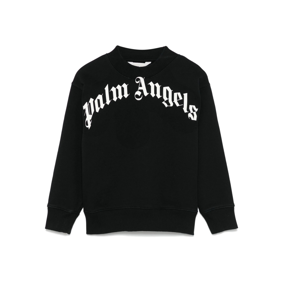 curved-logo crew-neck sweatshirt