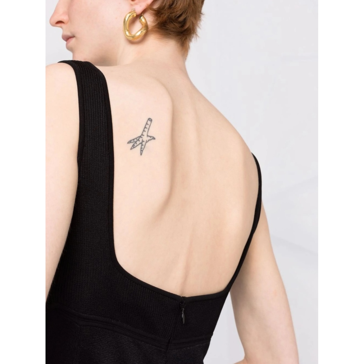 cut-out sleeveless mini dress - Img 3