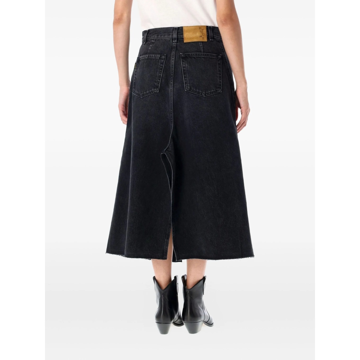 denim asymmetric midi skirt - Img 2