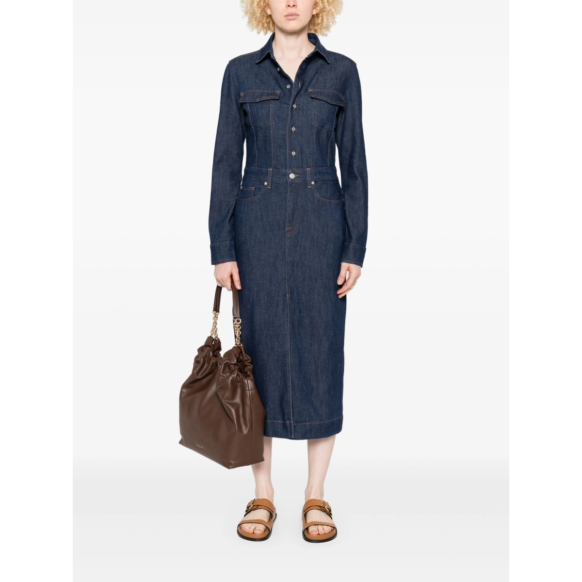 denim midi dress - Img 2