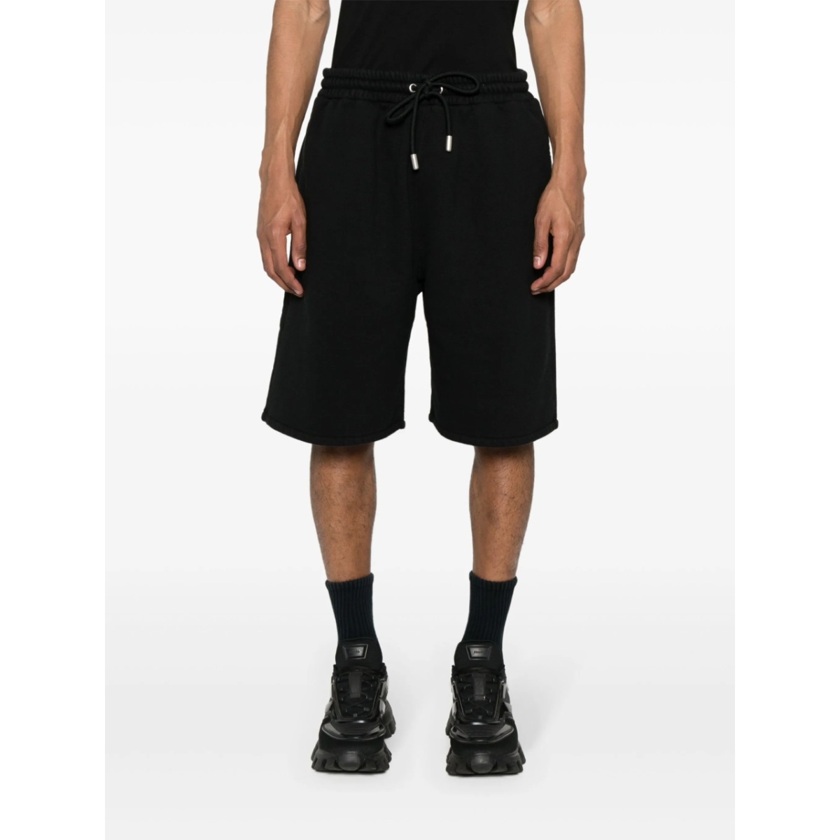 Diag-stripe cotton shorts - Img 3