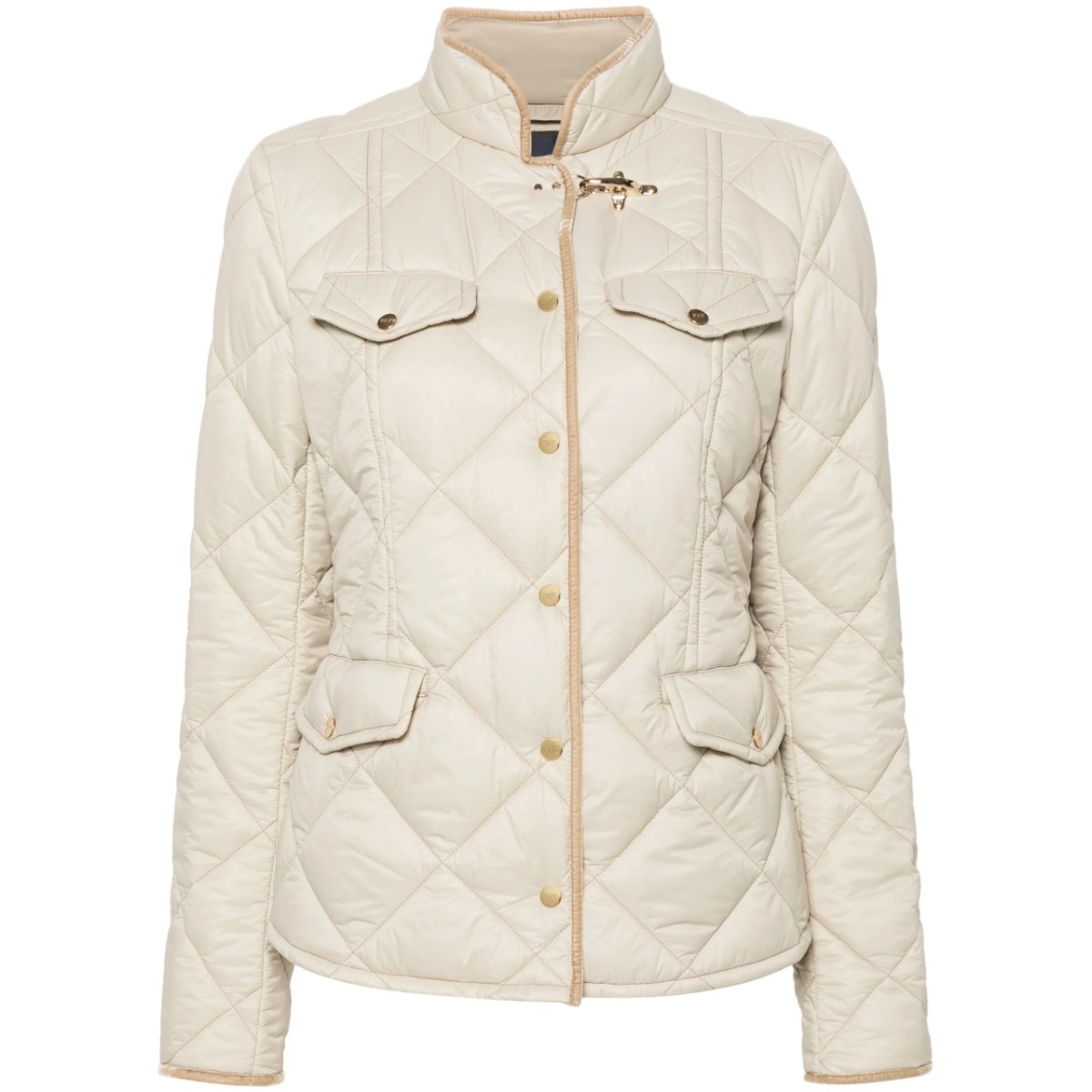 diamond-quilted jacket