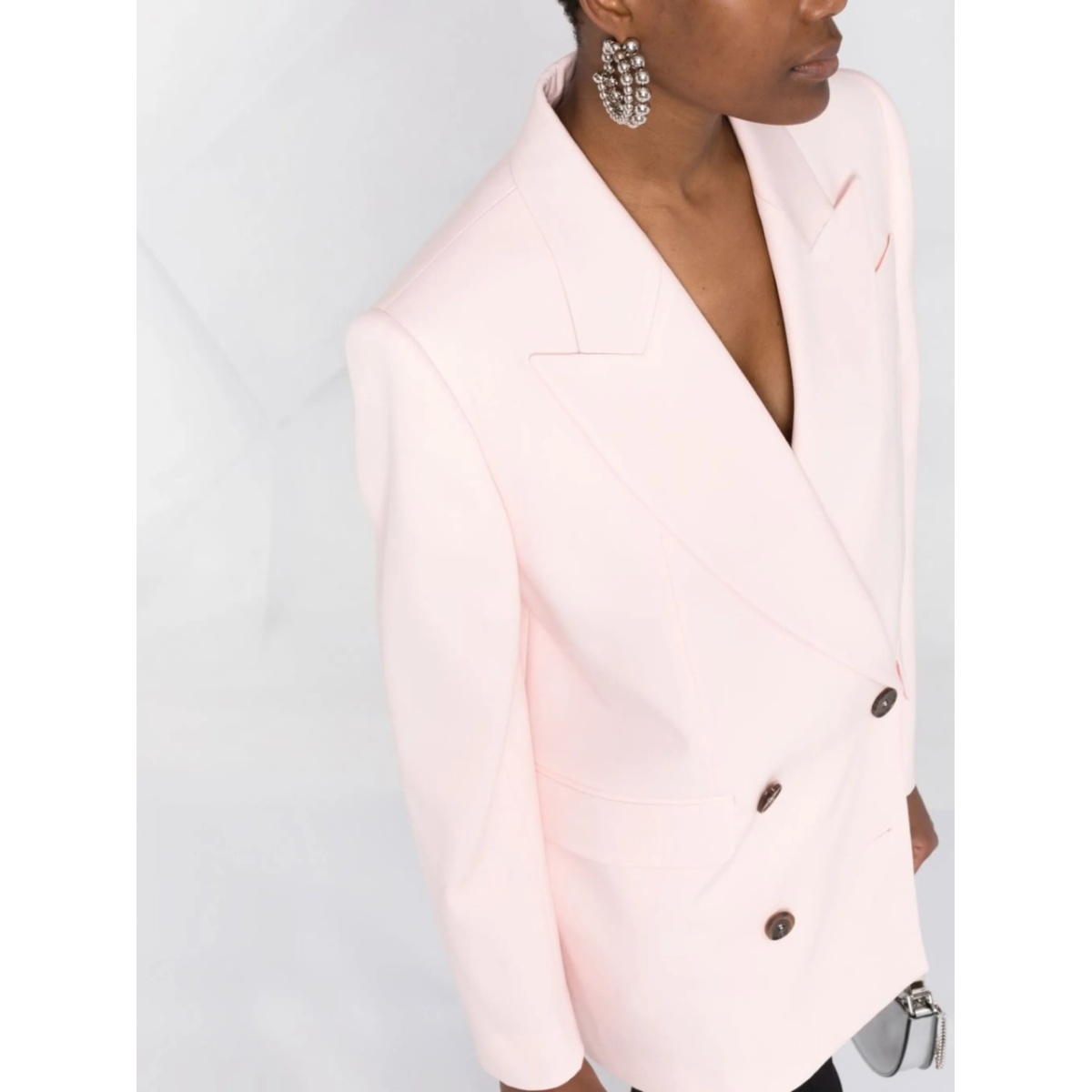 double-breasted boxy blazer - Img 3