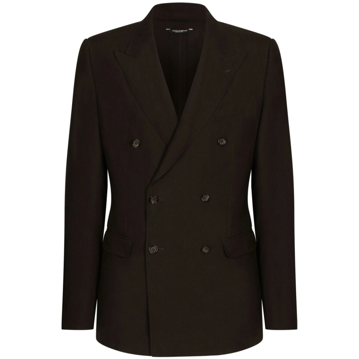 double-breasted linen blazer