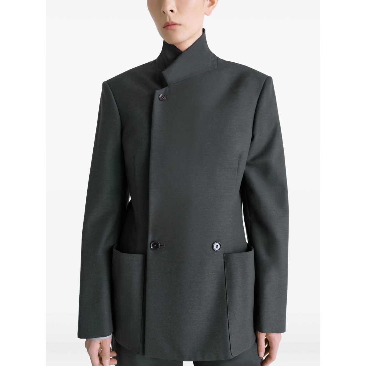 double-breasted patch-pocket blazer - Img 3