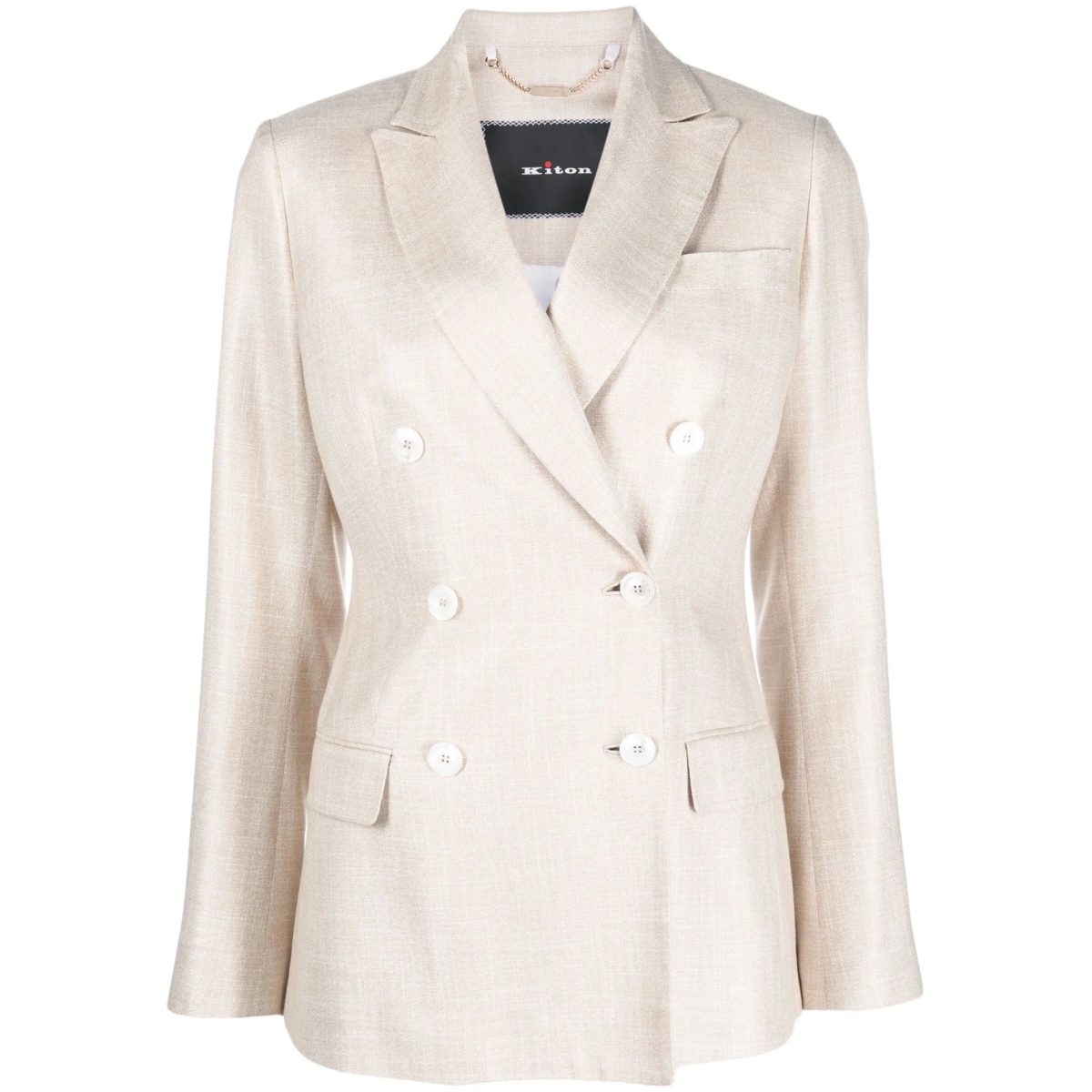 double-breasted silk blazer