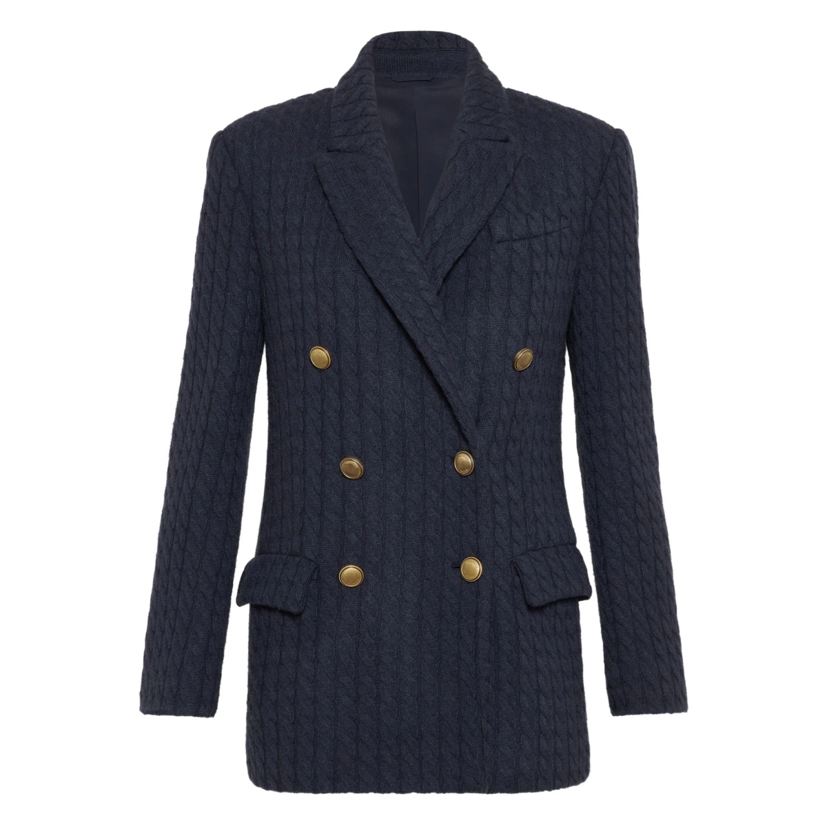 double-breasted textured blazer