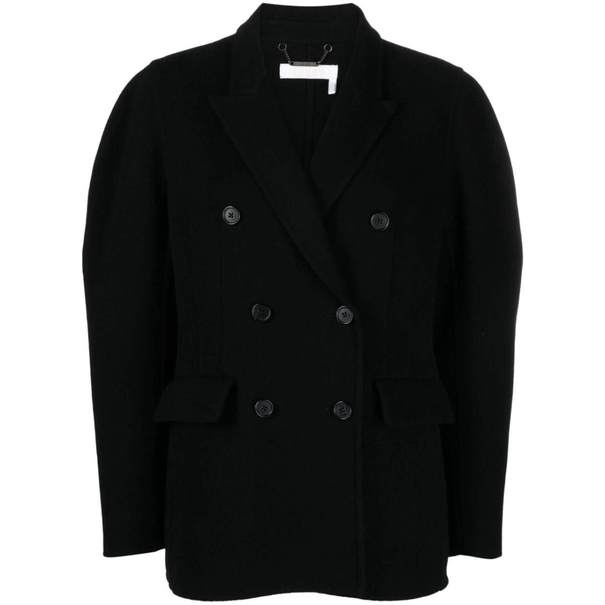 double-breasted wool-blend jacket